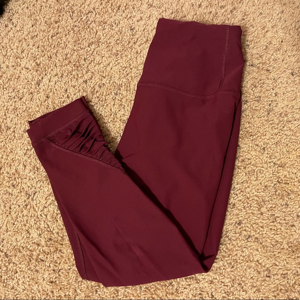90 degree burgundy leggings